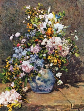  Renoir Werke - Strauß von Frühlingsblumen Pierre Auguste Renoir